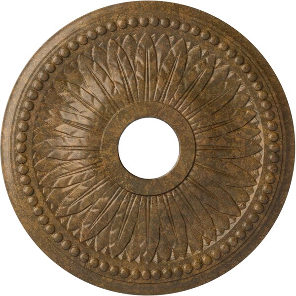 Ekena Millwork Bailey Ceiling Medallion (Fits Canopies up to 5 3/4"), 18"OD x 3 3/4"ID x 1 1/2"P, Rubbed Bronze CM18BIRZS - main